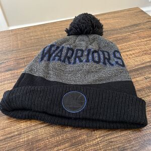 Golden State Warriors Beanie Stocking Hat Mitchell & Ness Gray‎ Logo